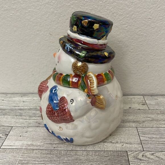 Ceramic Snowman Candy Jar - Picture 2 of 9